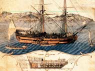 A ship carrying African captives and other goods to the New World